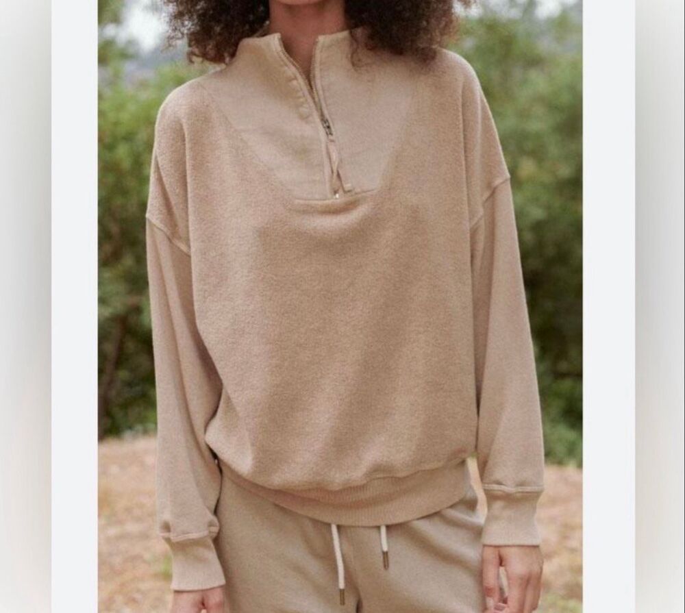 THE GREAT. The Trail Fleece Sherpa Sweatshirt size large